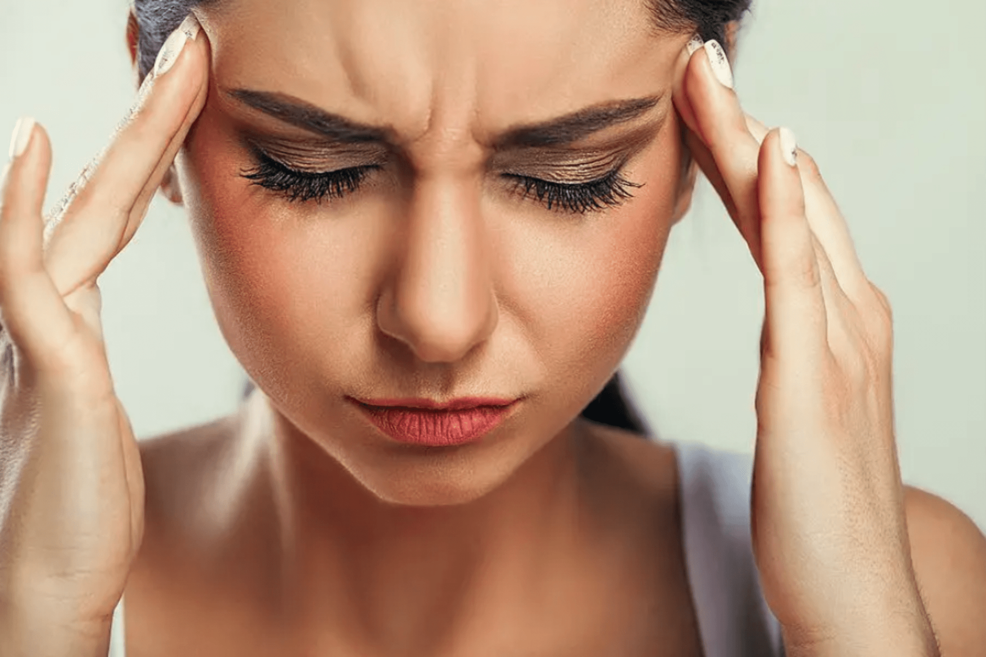 Woman experiencing stress and tension